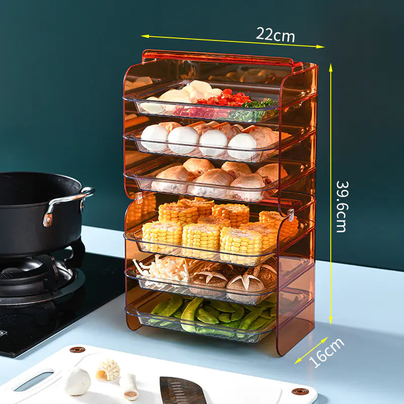 Portable Multi-Layer Kitchen Food Rack and Tray Stand