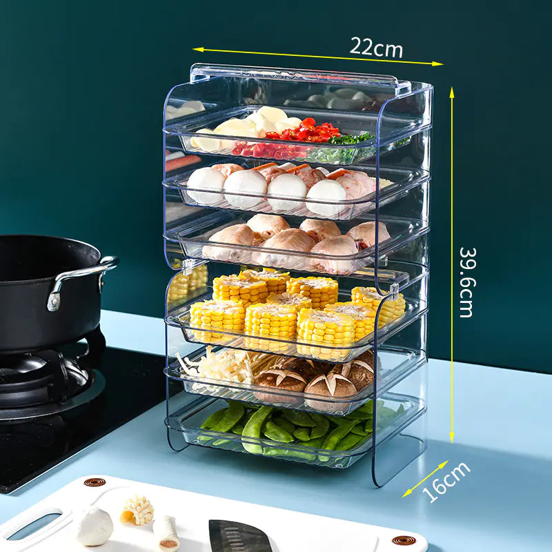 Portable Multi-Layer Kitchen Food Rack and Tray Stand